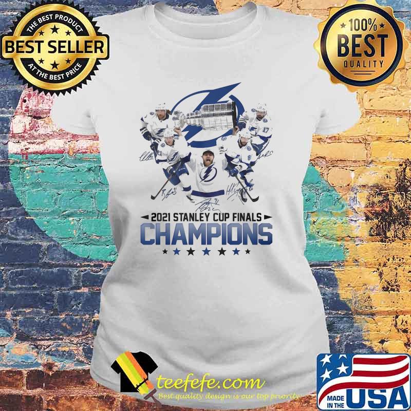 2021 stanley cup champions tampa bay lightning signatures Laides tee 2021 stanley cup champions tampa bay lightning signatures Laides tee