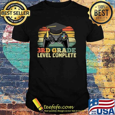 3rd Grade Level Complete Graduation Gaming Gamer Vintage T-Shirt