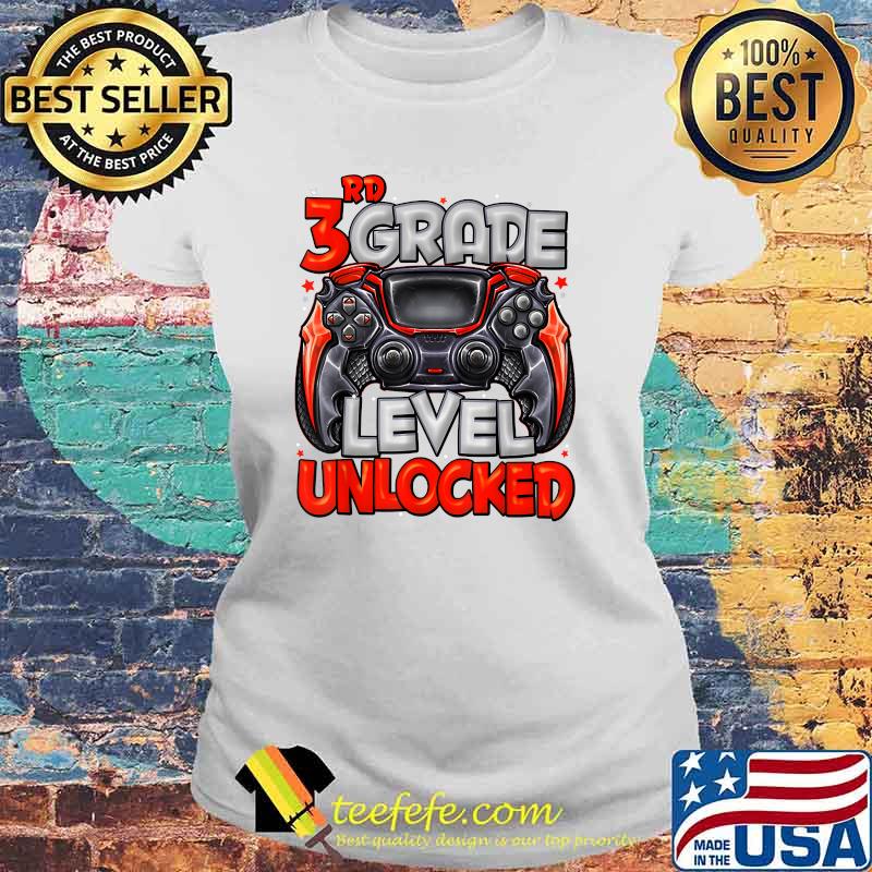 3rd Grade Level Unlocked Game On 3rd Grade Back To School T-Shirt Laides tee 3rd Grade Level Unlocked Game On 3rd Grade Back To School T-Shirt Laides tee