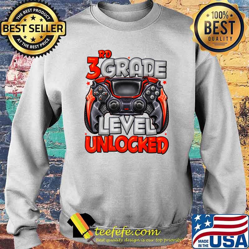 3rd Grade Level Unlocked Game On 3rd Grade Back To School T-Shirt Sweater 3rd Grade Level Unlocked Game On 3rd Grade Back To School T-Shirt Sweater