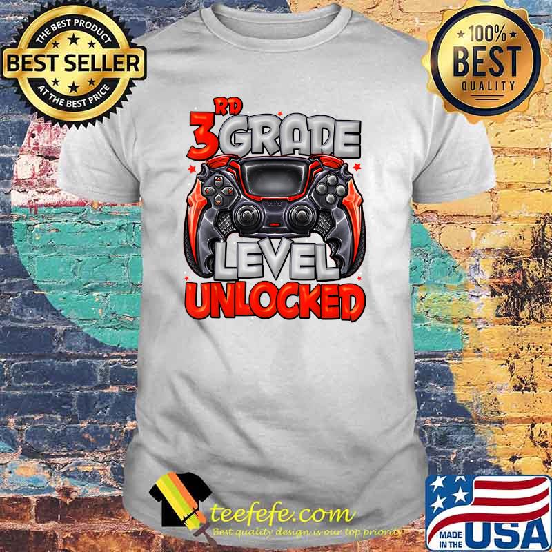 3rd Grade Level Unlocked Game On 3rd Grade Back To School T-Shirt 3rd Grade Level Unlocked Game On 3rd Grade Back To School T-Shirt