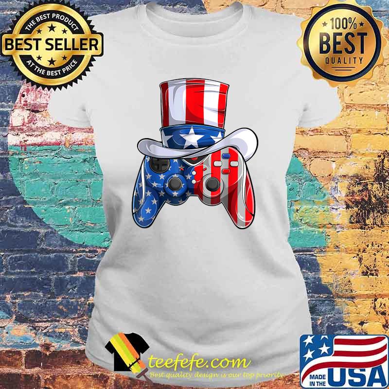 4th Of July Patriotic American Flag Video Game T-Shirt Laides tee 4th Of July Patriotic American Flag Video Game T-Shirt Laides tee