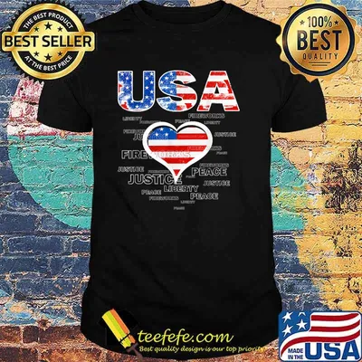 4th of July USA American flag Fireworks T-Shirt