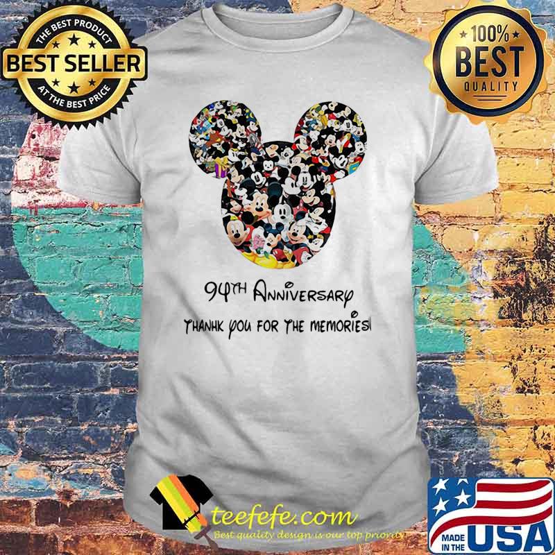 94th anniversary thank you for the memories disney shirt