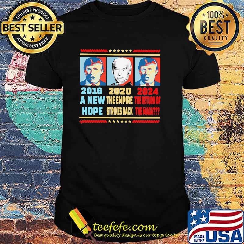 A new hope the empire strikes back the return of the maga Trump biden shirt