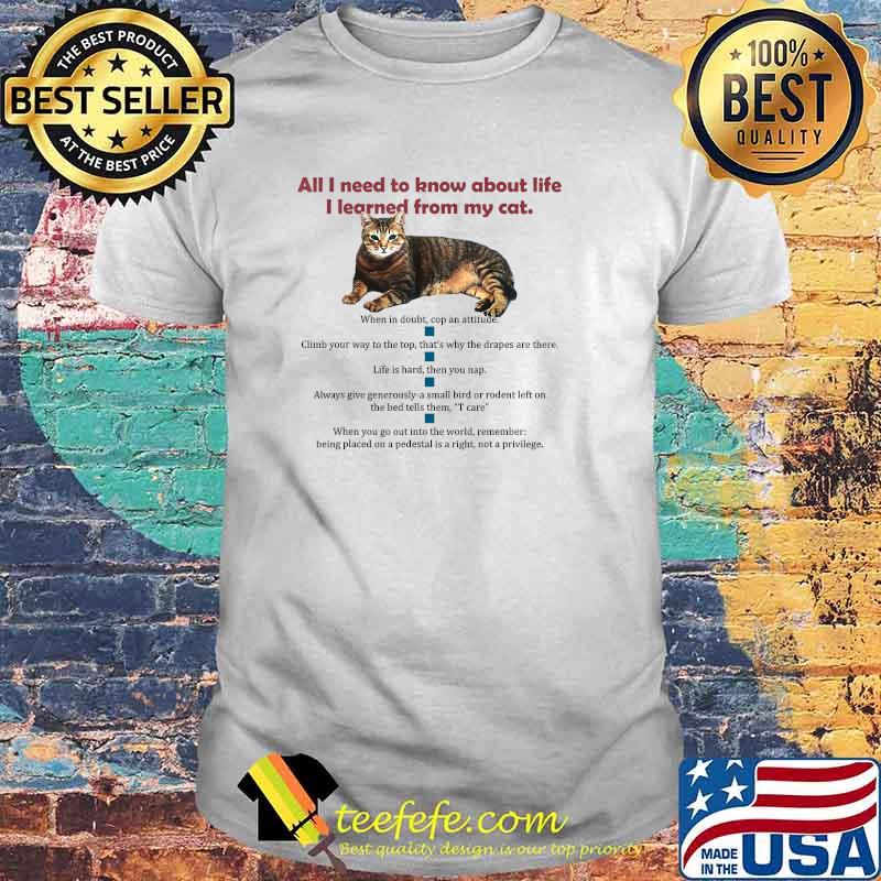 All i need to know about life i learned from my cat T-Shirt