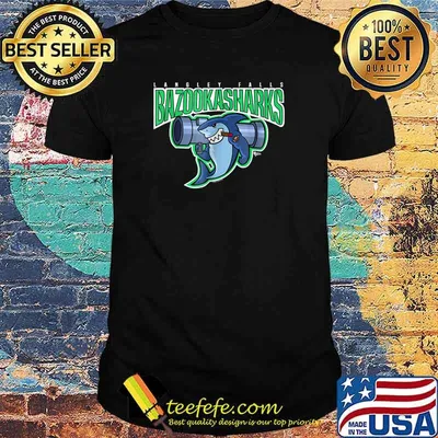 American Dad Bazooka Sharks Logo T-Shirt