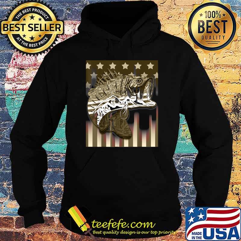 American Flag Fishing Bass 4th of July T-Shirt Hoodie American Flag Fishing Bass 4th of July T-Shirt Hoodie