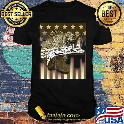 American Flag Fishing Bass 4th of July T-Shirt
