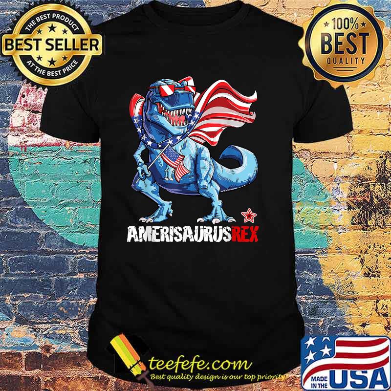 Amerisaurus Rex Funny Dinosaur T-Rex America 4th Of July T-Shirt