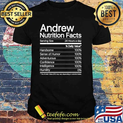 Andrew Nutrition Facts T-Shirt