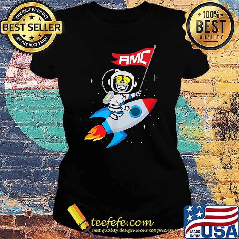 Apes To The Moon $AMC Short Squeeze T-Shirt Ladies tee Apes To The Moon $AMC Short Squeeze T-Shirt Ladies tee