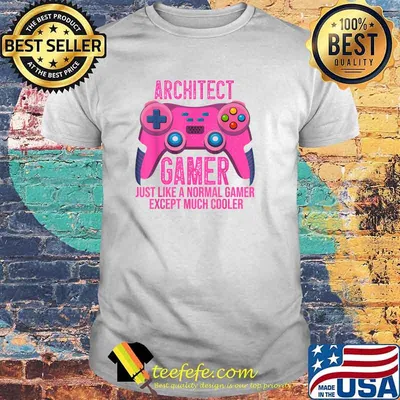 Architect Gamer Just Like A Normal Gamer Except Much Cooler Video Game Controller for Architect T-Shirt