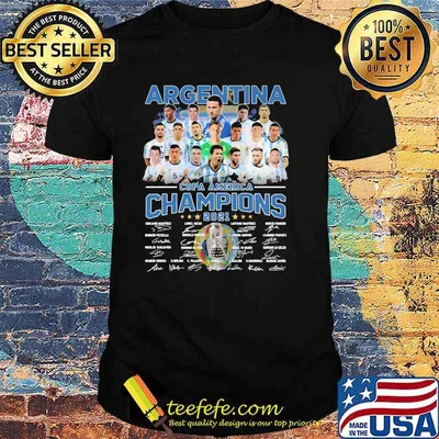 Argentina copa america champions 2021 signatures shirt