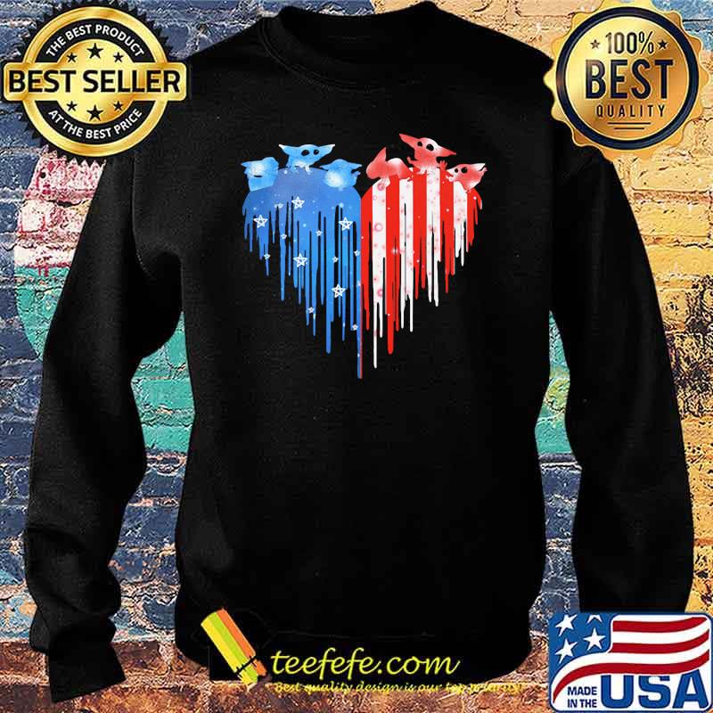 Baby Yoda American Heart Shirt Sweater Baby Yoda American Heart Shirt Sweater