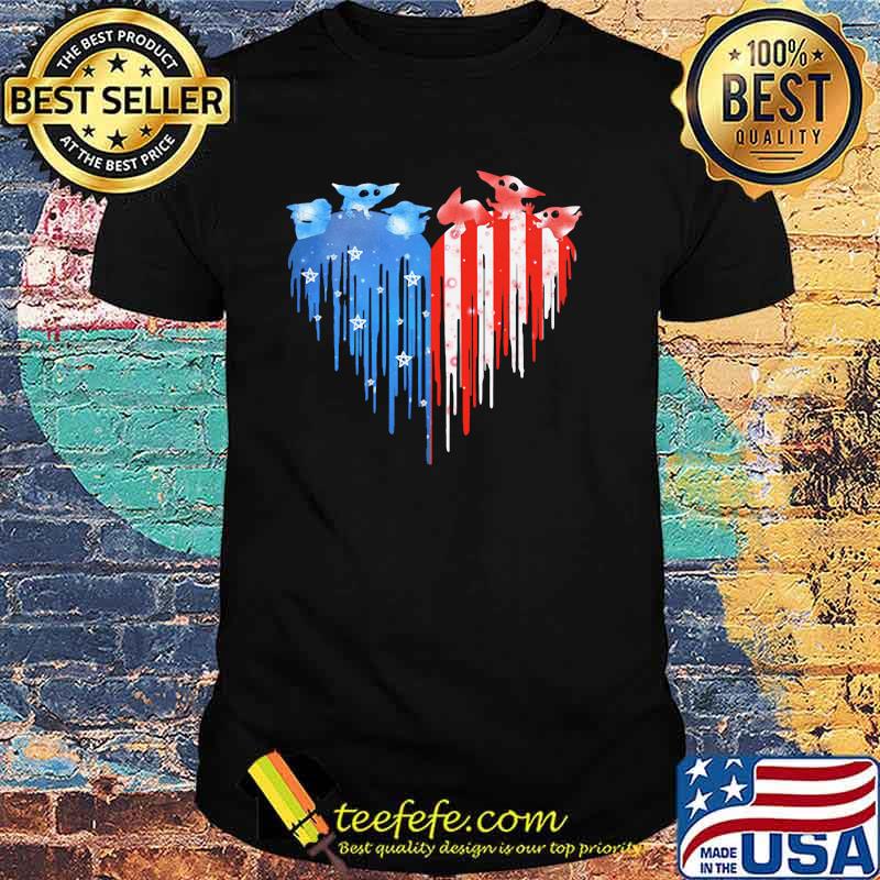 Baby Yoda American Heart Shirt Baby Yoda American Heart Shirt