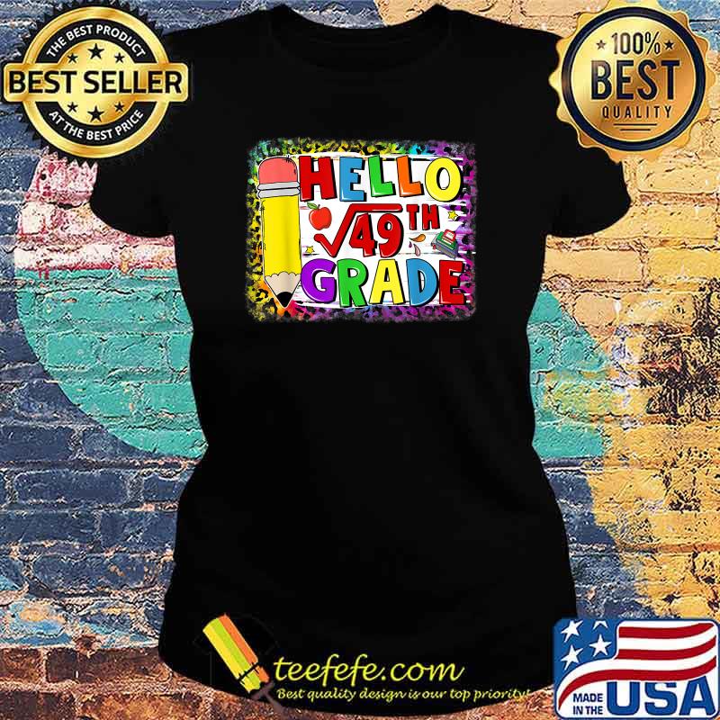 Back To School 7th Grade Square Root Of 49 Math Kids Teacher Shirt Ladies tee Back To School 7th Grade Square Root Of 49 Math Kids Teacher Shirt Ladies tee
