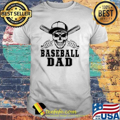 Baseball Dad Skull Shirt
