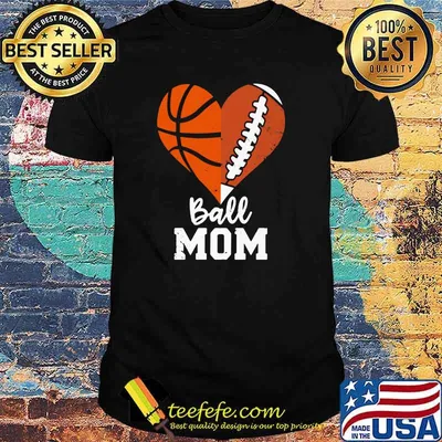 Baseketball And Baseball Heart Ball Mom Shirt