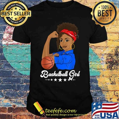 Basketball Black Girl Vintage Love Afro Basketball Girls T-Shirt