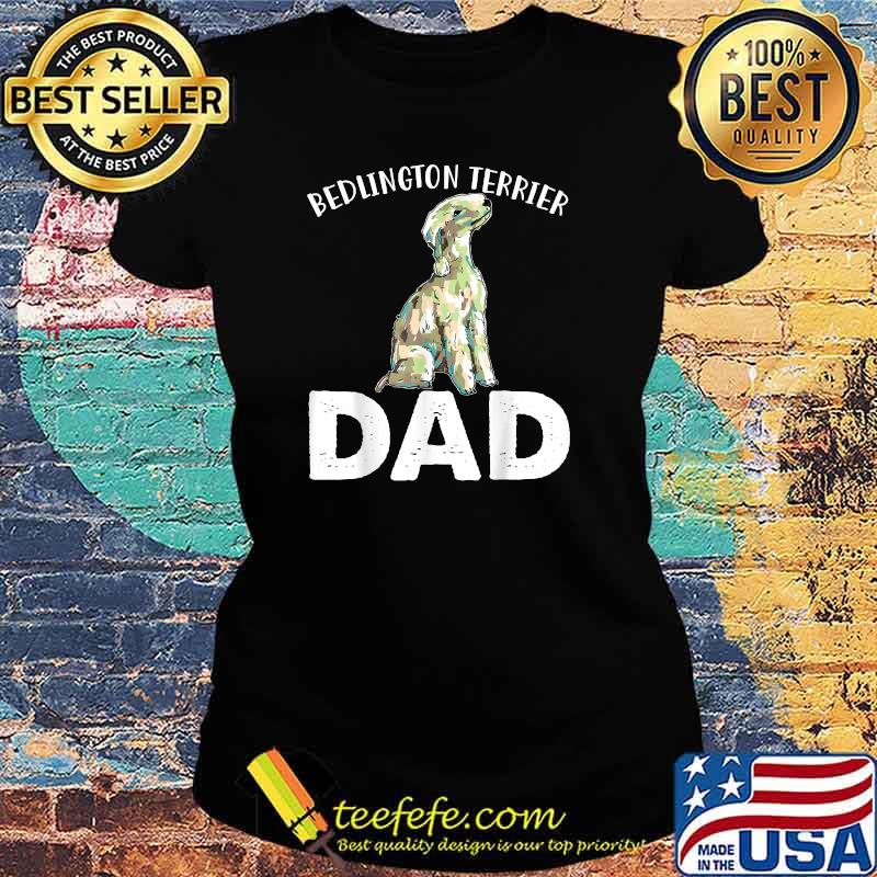 Bedlington Terrier Dad Unique Hand Drawn T-Shirt Ladies tee Bedlington Terrier Dad Unique Hand Drawn T-Shirt Ladies tee