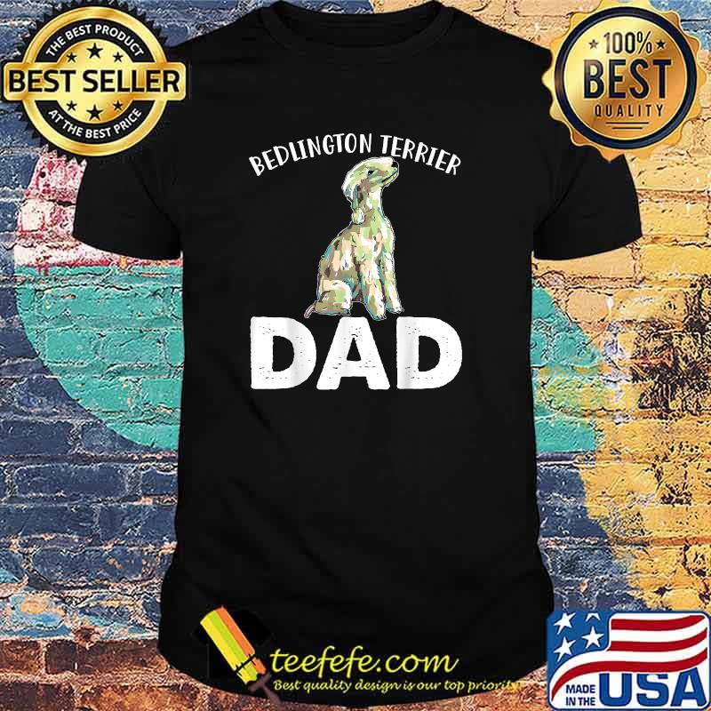 Bedlington Terrier Dad Unique Hand Drawn T-Shirt