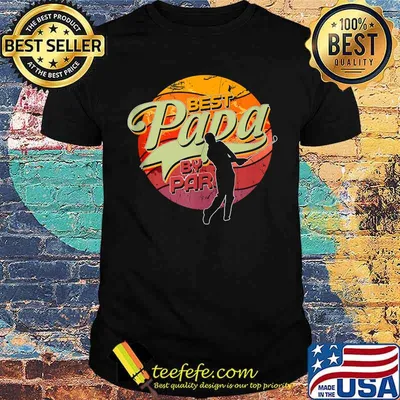 Best papa by par Golfing Vintage shirt