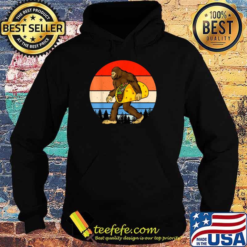 Bigfoot Holding A Taco Vintage T-Shirt Hoodie Bigfoot Holding A Taco Vintage T-Shirt Hoodie