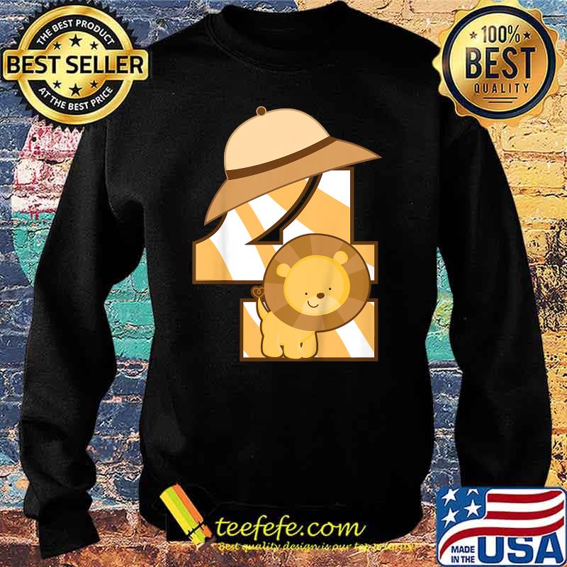 Birthday Safari Jungle Lion 4 Year Old Shirt Sweater Birthday Safari Jungle Lion 4 Year Old Shirt Sweater