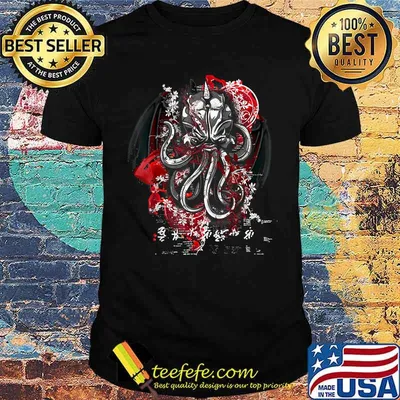 Bloody Octopus Dragon Creature for Halloween Horror Shirt