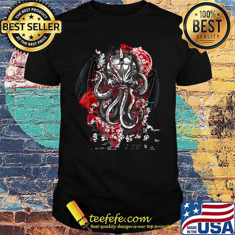 Bloody Octopus Dragon Creature for Halloween Horror Shirt