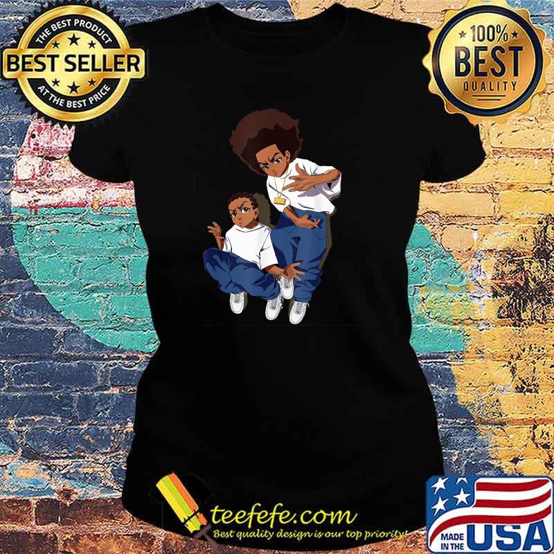 Boondock Riley-Huey Black Sitcom African American Cartoon T-Shirt Ladies tee Boondock Riley-Huey Black Sitcom African American Cartoon T-Shirt Ladies tee