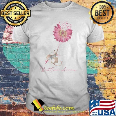 Breast Cancer Awareness Elephant Flower Shirt