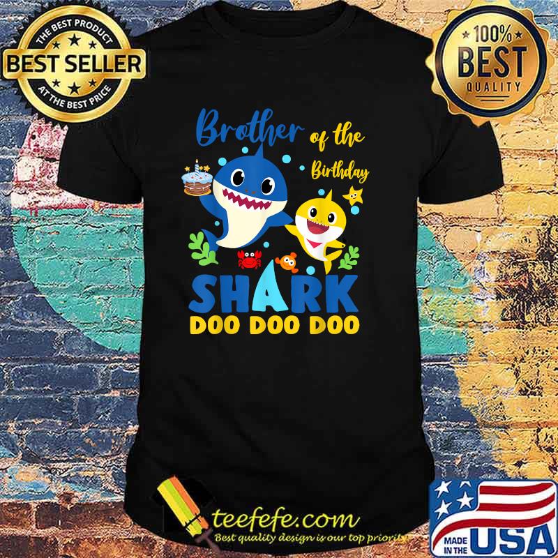 Brother Of The Birthday Shark Dad Matching Family T-Shirt