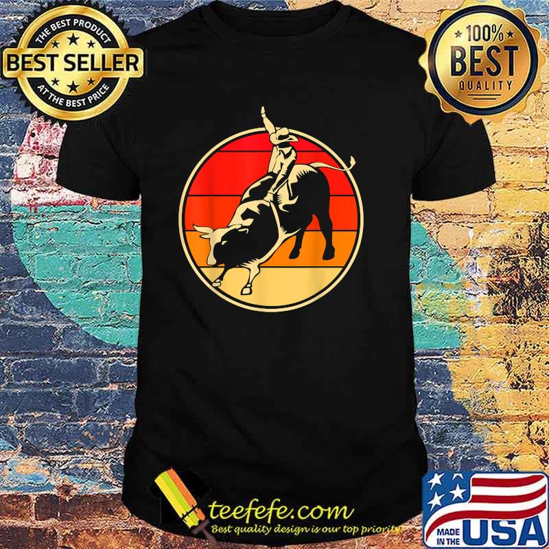 Bull Riding Vintage Sunset T-Shirt