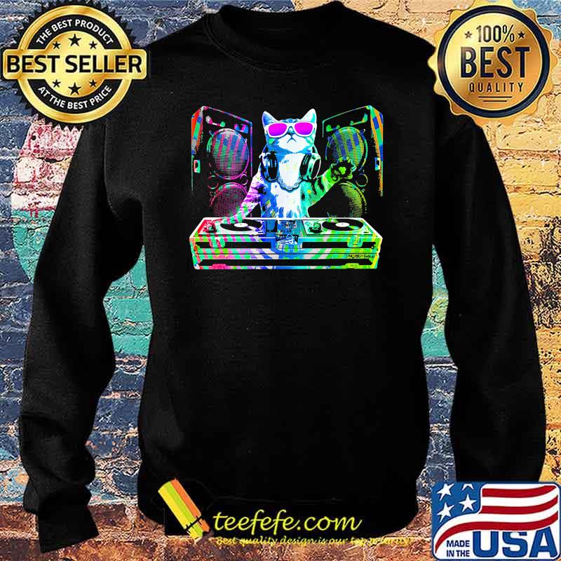 Cat DJ music Sweater Cat DJ music Sweater