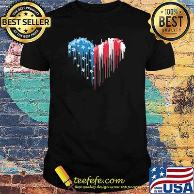 Cat Heart American Flag Shirt