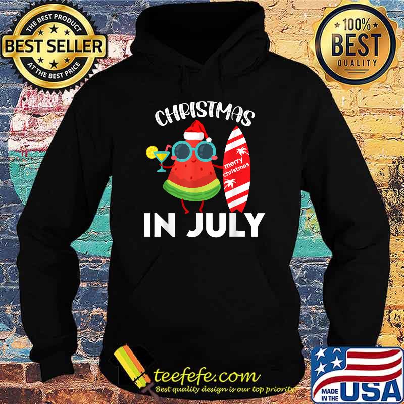 Christmas In July 2021 Watermelon Xmas Tree Summer Shirt Hoodie Christmas In July 2021 Watermelon Xmas Tree Summer Shirt Hoodie