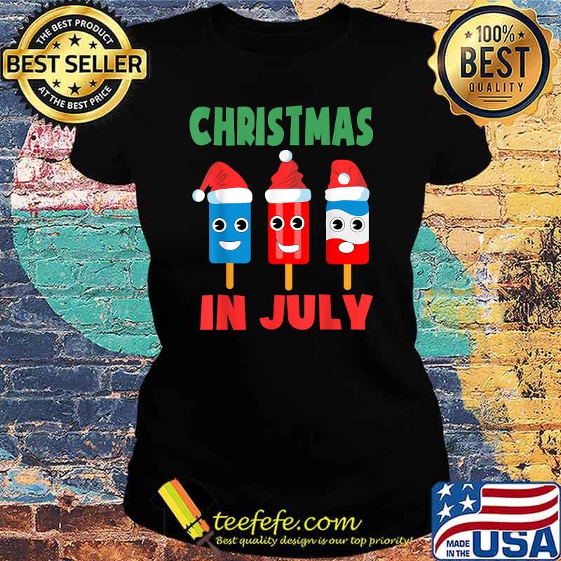 Christmas In July Ice Pops In Santa Hat Kids Toddler T-Shirt Ladies tee Christmas In July Ice Pops In Santa Hat Kids Toddler T-Shirt Ladies tee