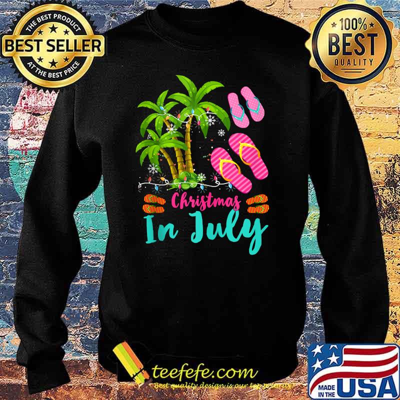 Christmas In July Ugly Christmas Flip Flops Summer Vacation T-Shirt Sweater Christmas In July Ugly Christmas Flip Flops Summer Vacation T-Shirt Sweater