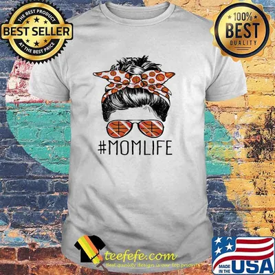 Classy Mom Life Messy Bun Hair Funny Basketball Shirt