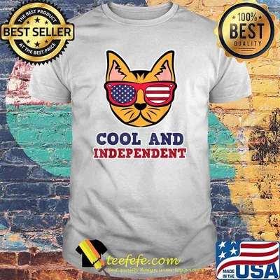 Cool and independent Ameowrican Patriot Cat T-Shirt