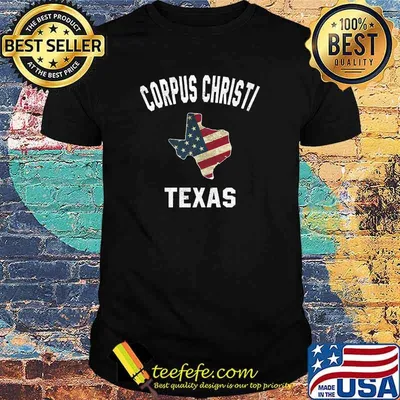 Corpus Christi Texas TX Sports Design Vintage American Flag Premium T-Shirt