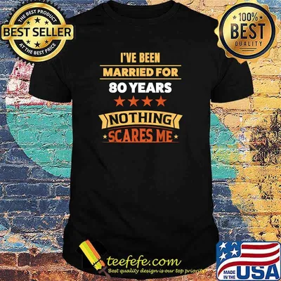 Couples Married 80 YEARS Matching Wedding anniversary T-Shirt