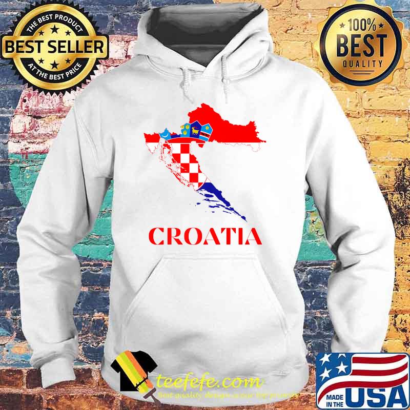 Croatia Red Flag Map Side Pocket Premium T-Shirt Hoodie Croatia Red Flag Map Side Pocket Premium T-Shirt Hoodie