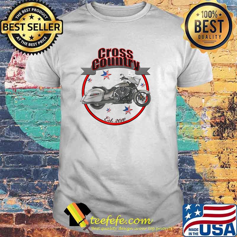 Cross Country USA Star Motorcycle Raglan Baseball T-Shirt Cross Country USA Star Motorcycle Raglan Baseball T-Shirt
