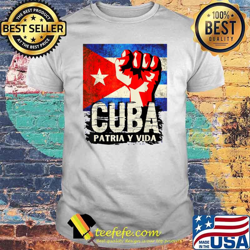Cuba Patria y Vida Flag T-Shirt