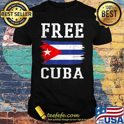 Cuban Protest Fist Flag S.O.S. Cuba Freedom T-Shirt
