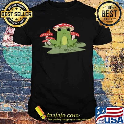 Cute Frog Snail Mushroom Hat Cottagecore Shirt