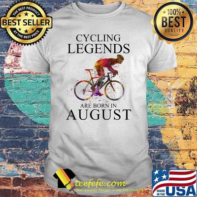 Cycling Legends Are Born In August Watercolor Shirt